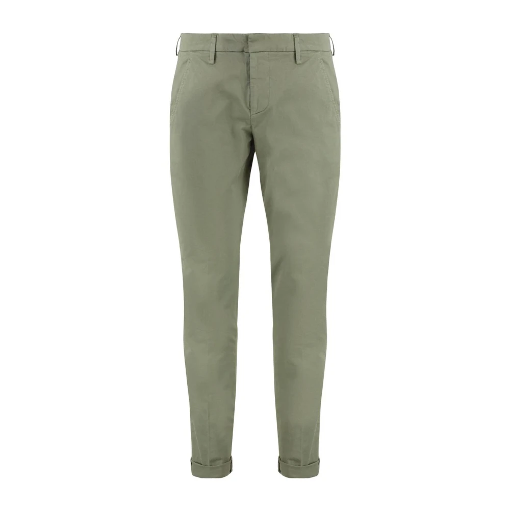 Dondup Green Chinos, Male, W35, Gaubert Trousers