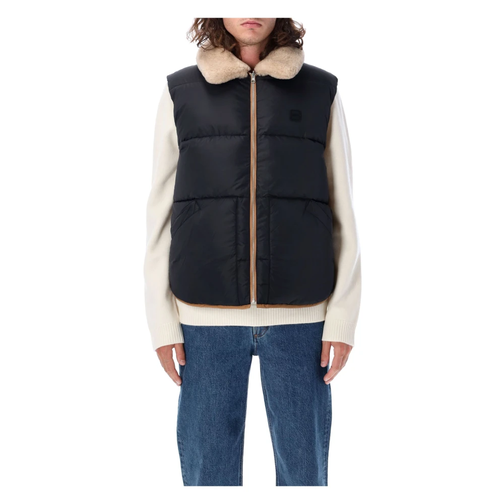 A.p.c. Donker Beige Teddy Vest Buitenkleding Beige Heren