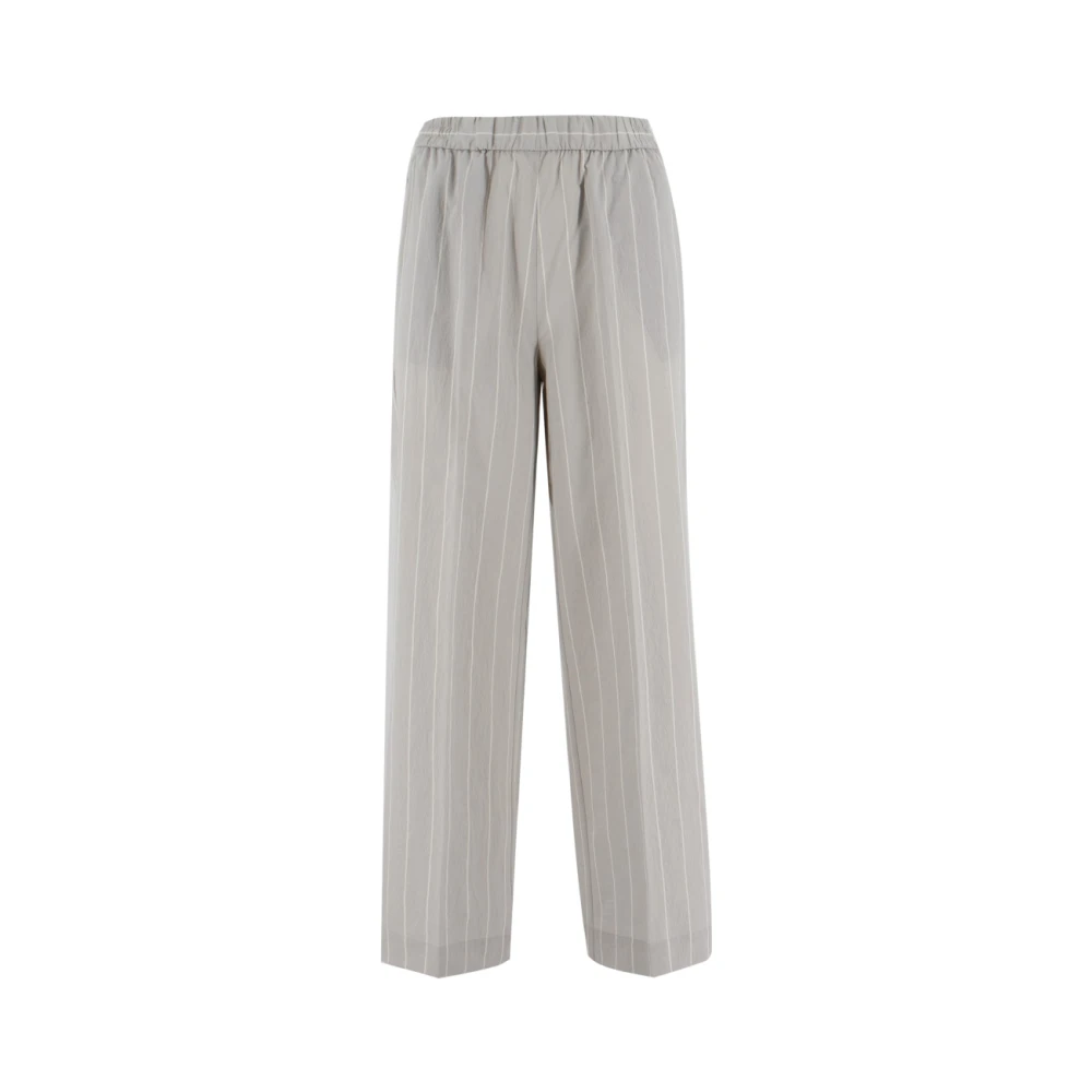 Le Tricot Perugia Wide Trousers Gray Dames