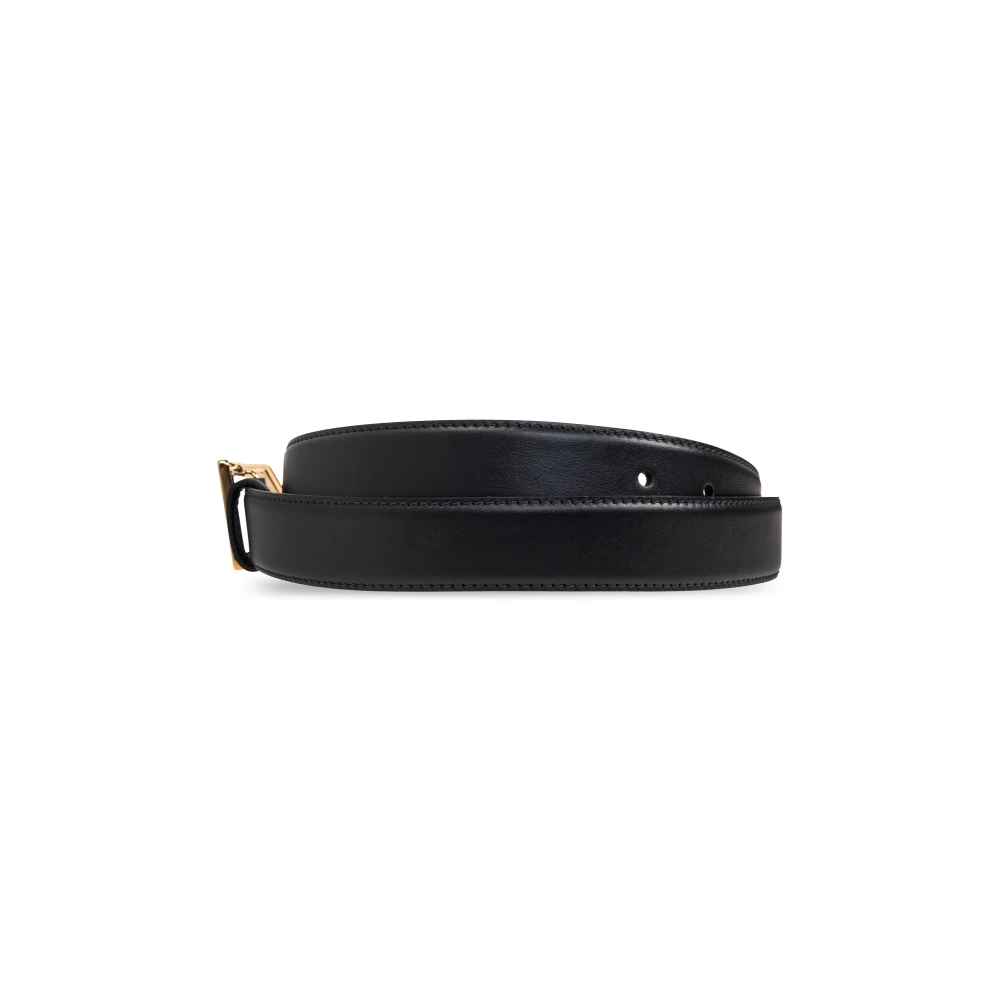 Versace Leren riem Black Heren