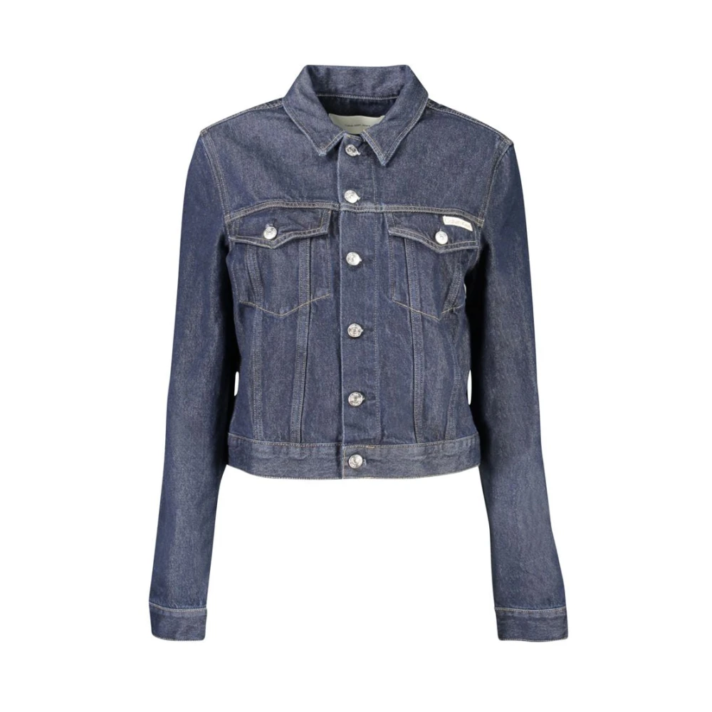 Calvin Klein Women's Blue Cotton Denim Jacket