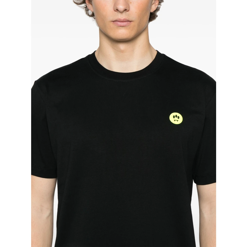 Barrow Zwart jersey T-shirt met logo-opdruk Black Heren