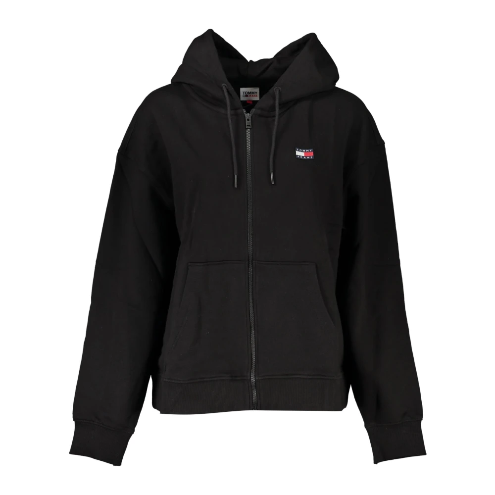 Tommy Hilfiger Women's Black Zip-Throughs,, Hoodie With Zip And Logo 2XS