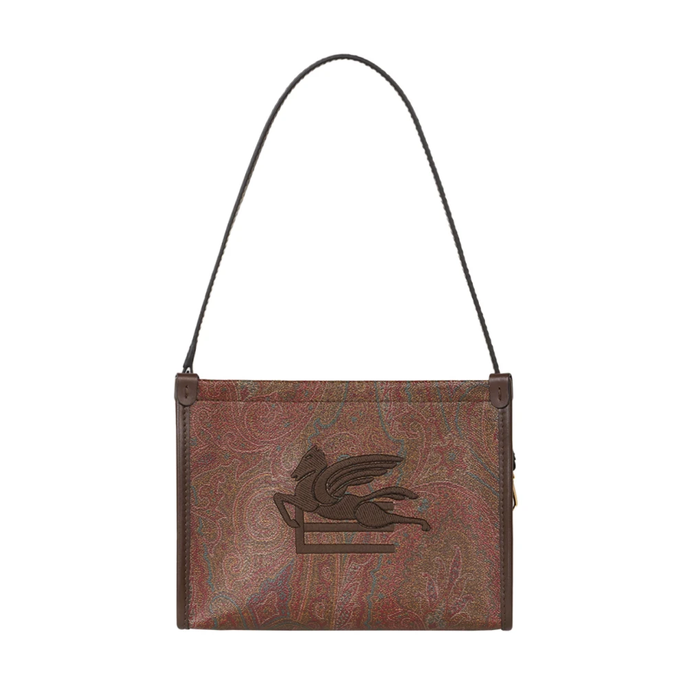 Etro Women's Brown Arnica Pouch With Pegaso Detail
