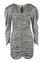 robe-courte-plissee-avec-manches-bouffantes
