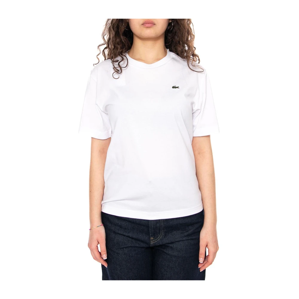 Lacoste Donna Bianco Top, Xs, New,