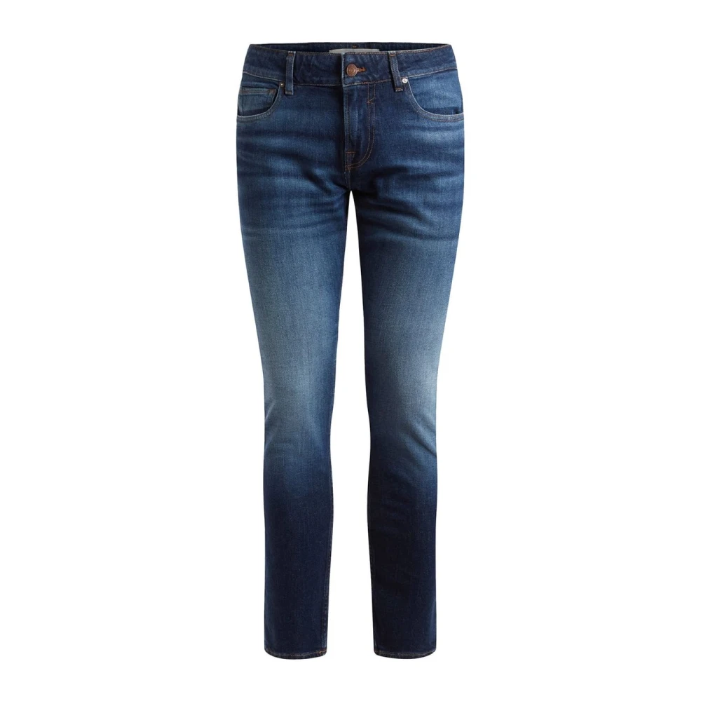 Guess Herr Blå Jeans W32 L32, Denim, Klassiska Denim Jeans Med Fem Fickor