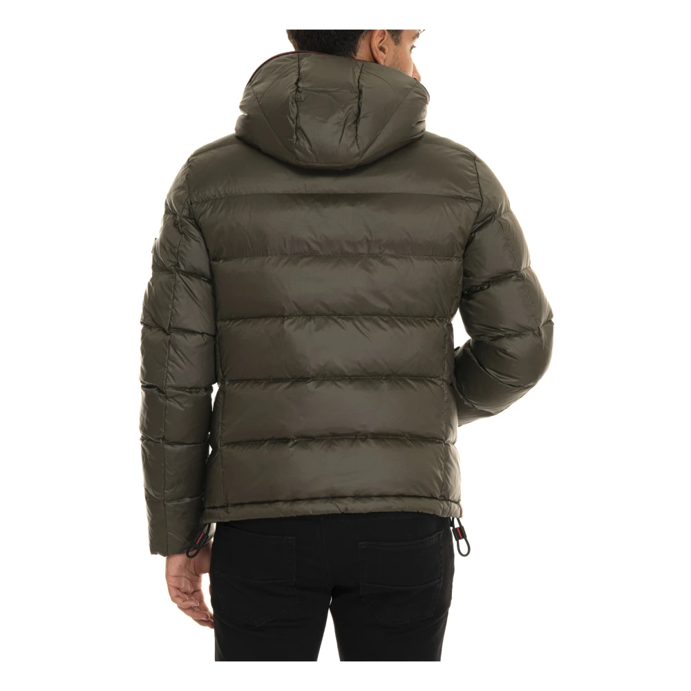 Peuterey Gewatteerde jas met vaste capuchon Blue Heren