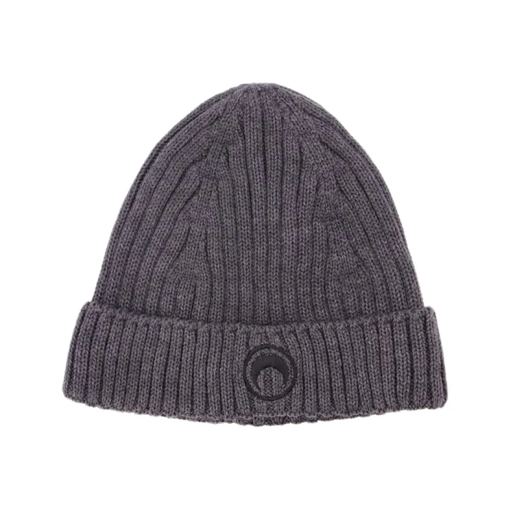 Marine Serre Lichtgrijze Wol Beanie Gray Unisex