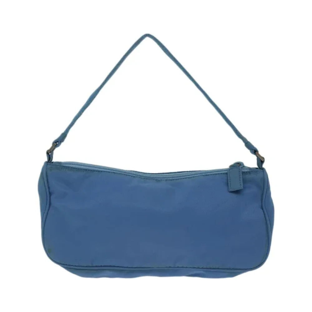 Prada Vintage Pre-owned Nylon home-office Blue Dames