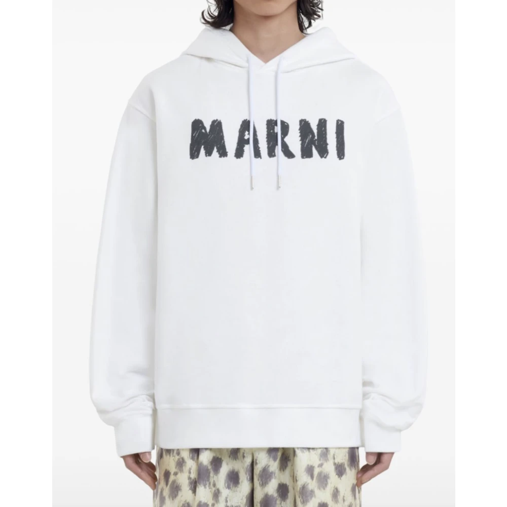Marni Witte Hoodie Casual Streetwear Mode White Heren