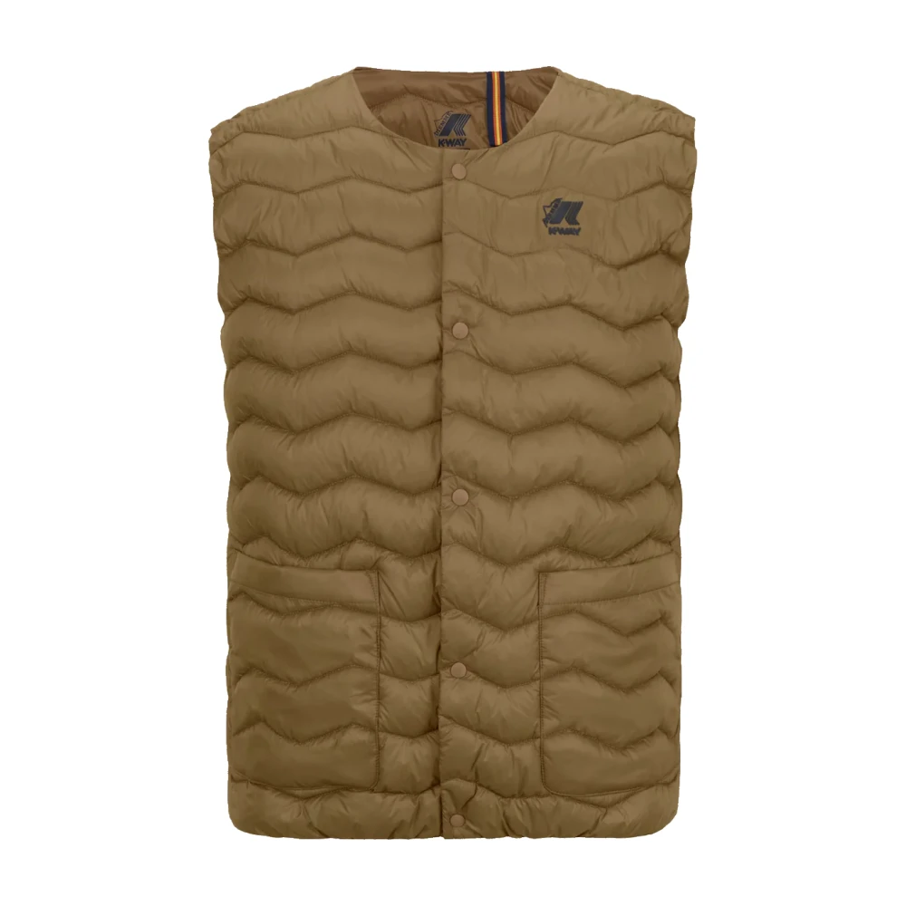 K-way Gewatteerd Warm Gilet Bruin Corda-M Brown Heren