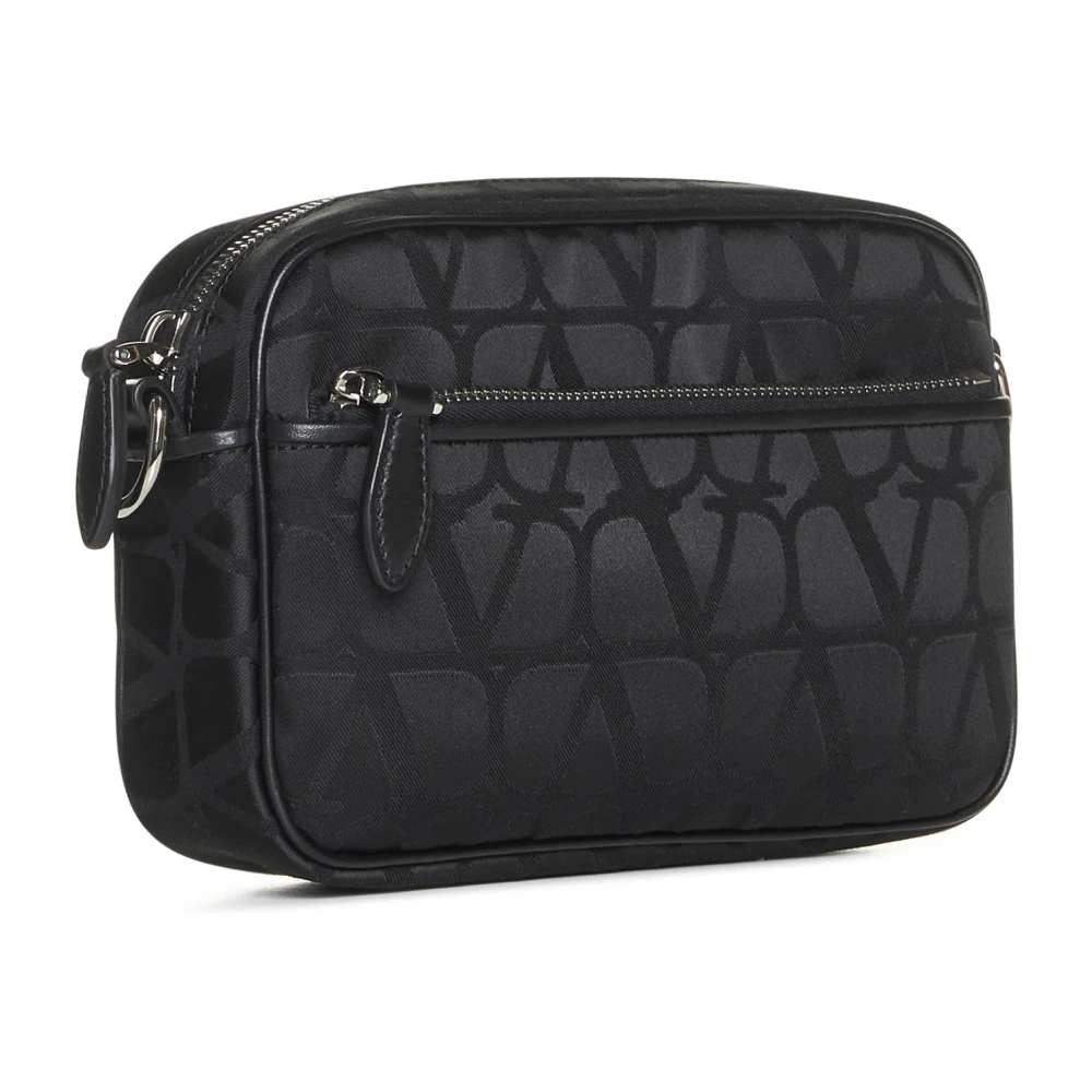 Valentino Garavani Zwarte Crossbody Tas Toile Iconographe Black Heren