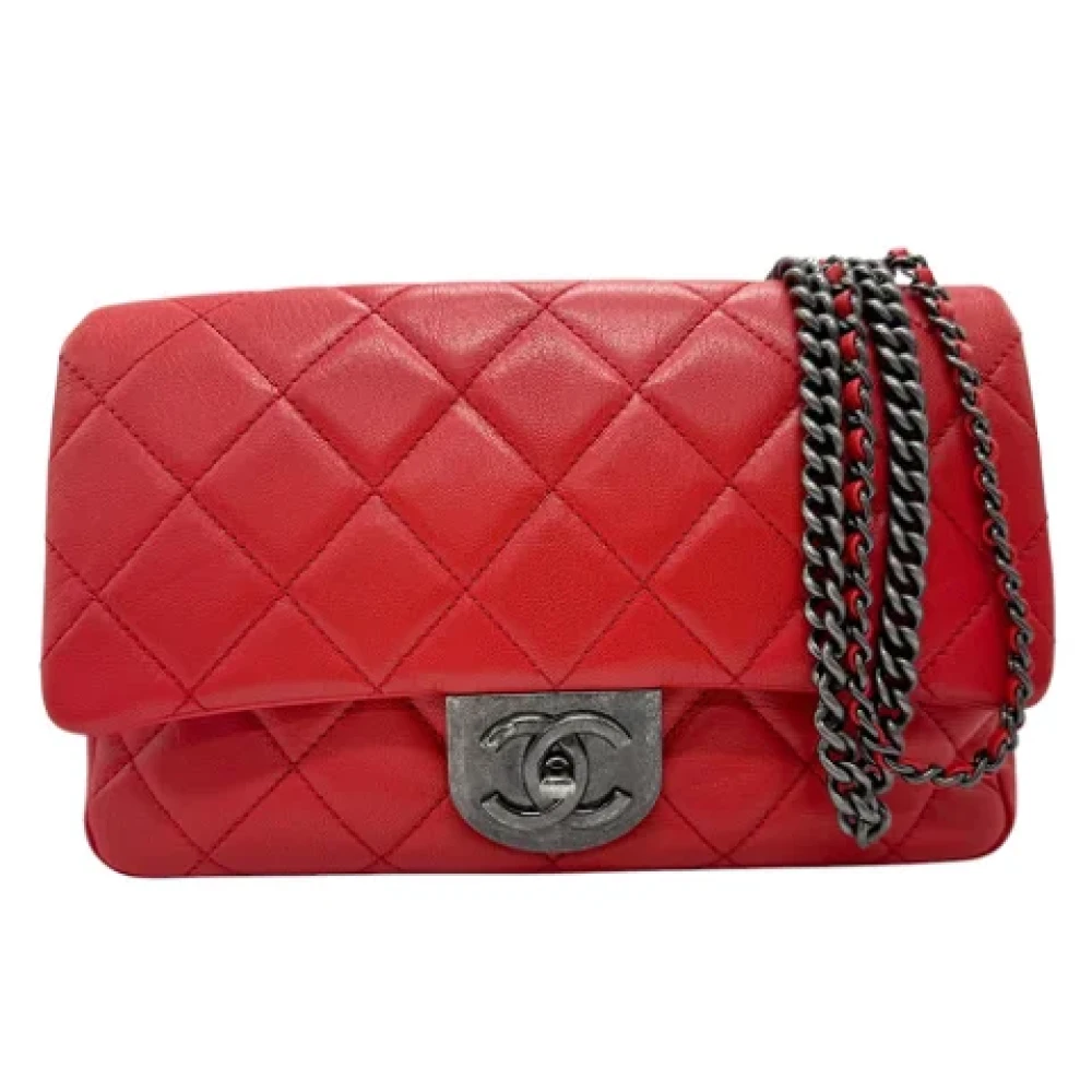 Chanel Vintage Pre-owned Leather shoulder-bags Red Dames
