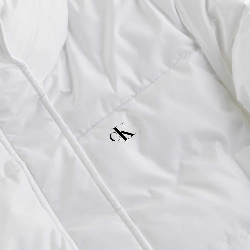 Calvin Klein Witte jas met waterafstotende afwerking White Dames