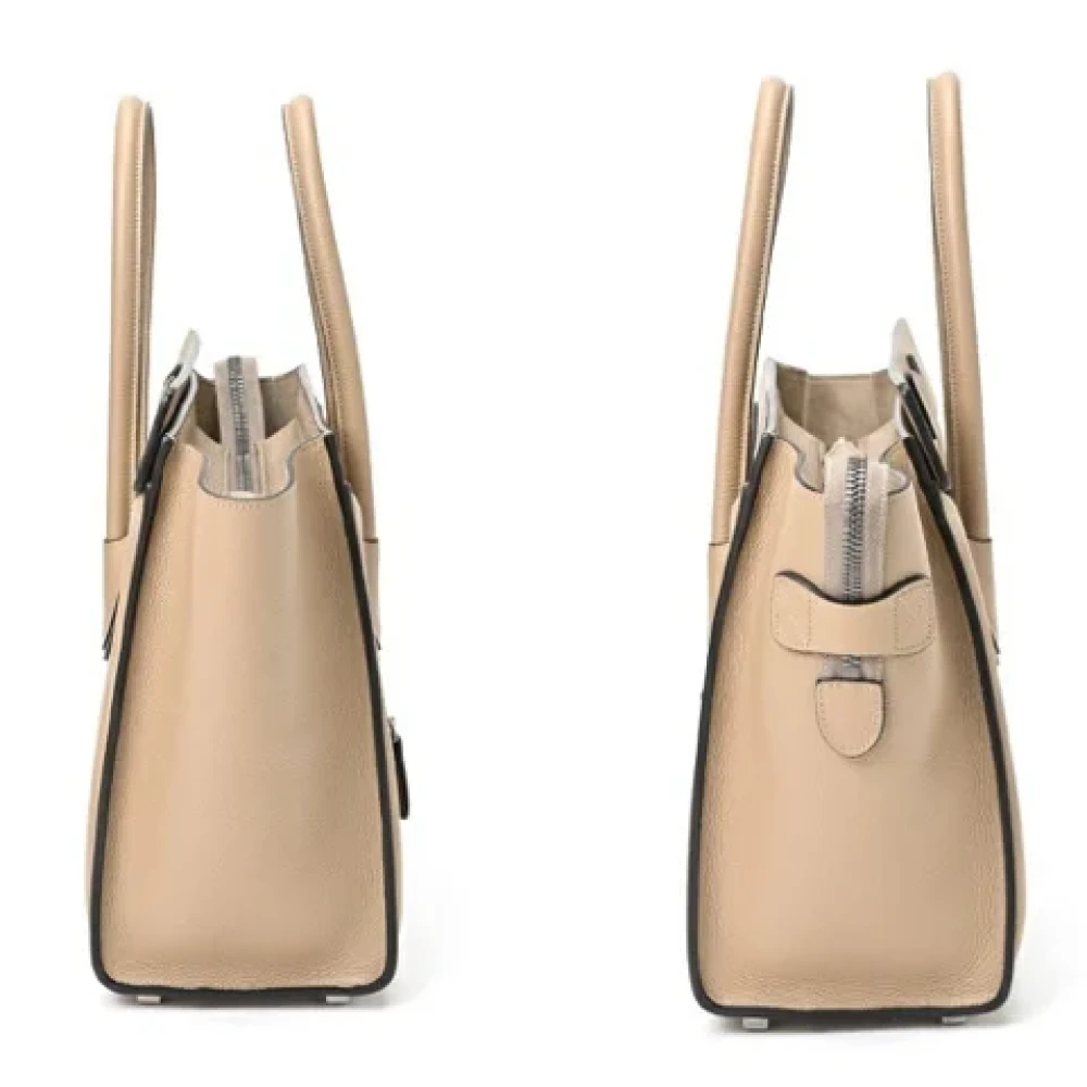 Celine Vintage Pre-owned Leather celine-bags Beige Dames