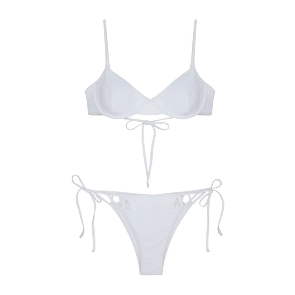 F**k Bikinitop EN Verstelbare Onderkant Clear White Dames