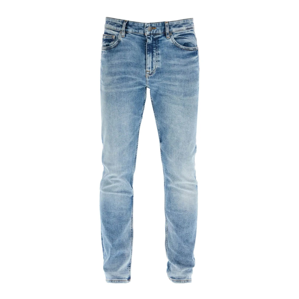Boss Slim Fit Bright Blue Jeans Blue Heren