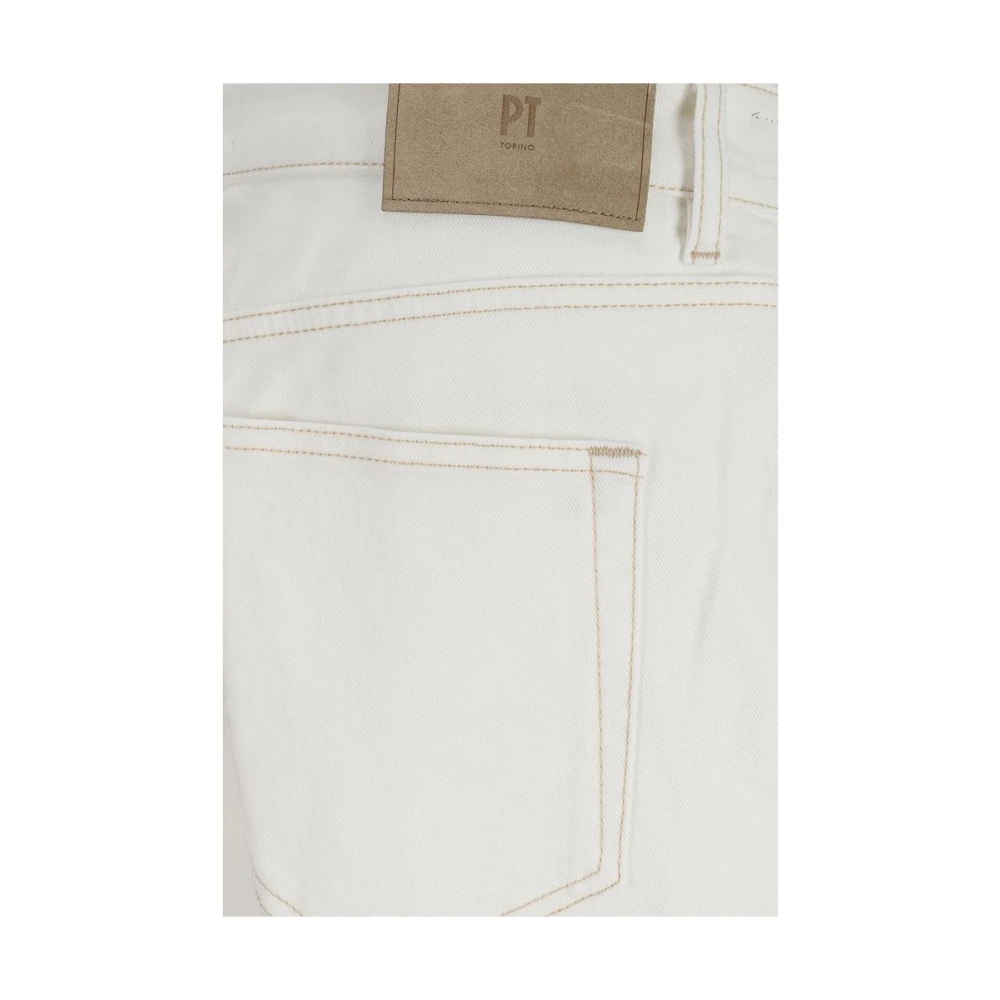 PT Torino Denim Broek Straight Five-Pocket Stijl White Heren