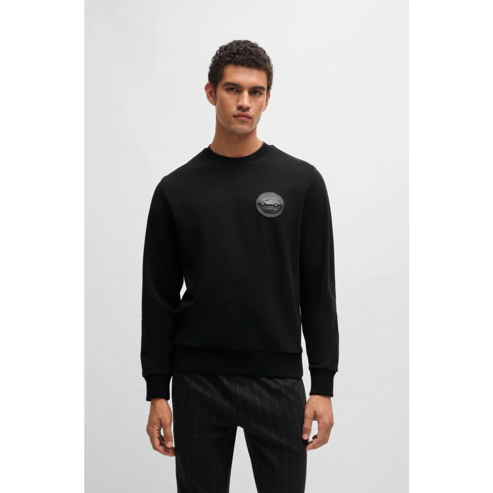 Hugo Boss Stijlvolle Sweater voor Mannen Black Heren