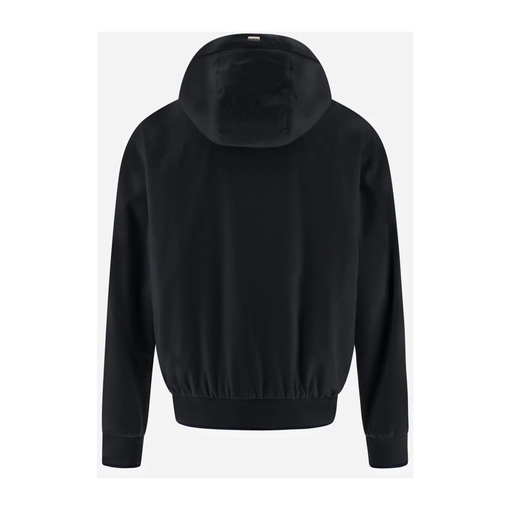Herno Luxe Cashmere Zijden Bomber Resort Set Black Heren