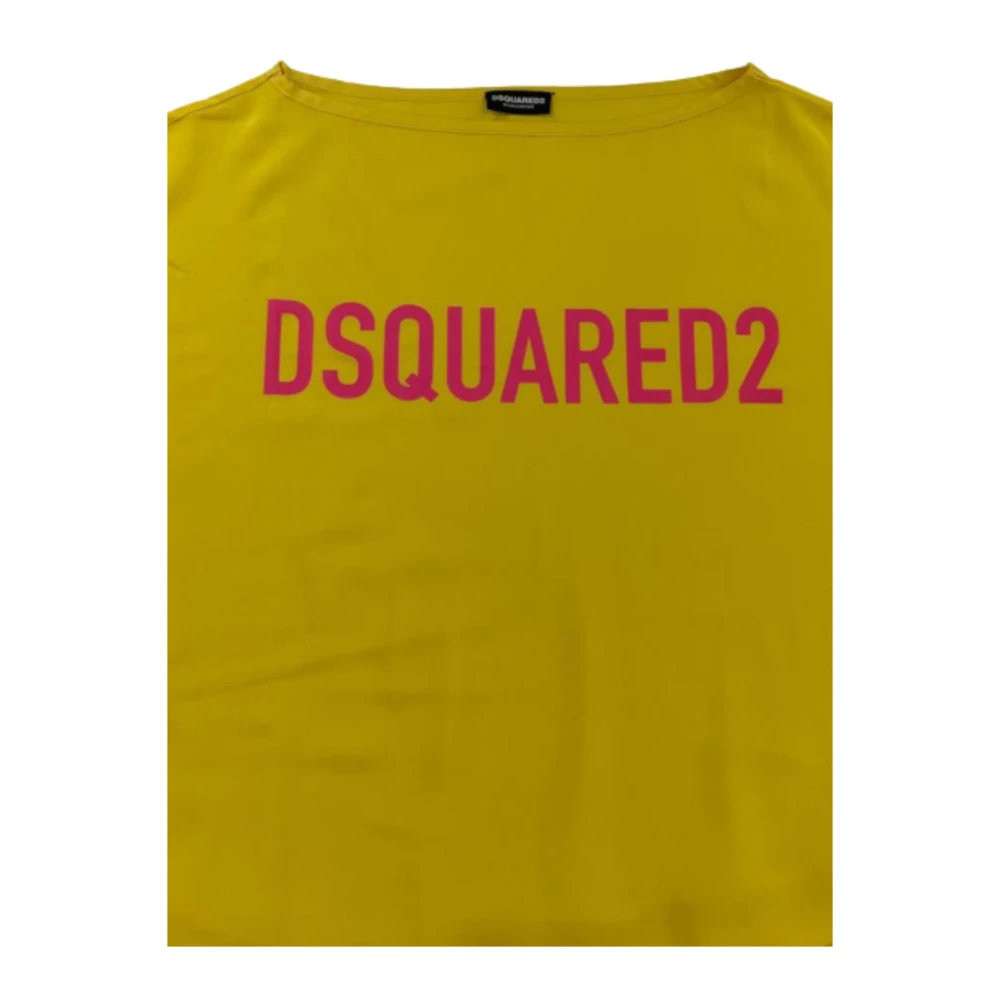 Dsquared2 Logo Jurk voor Vrouwen Yellow Dames