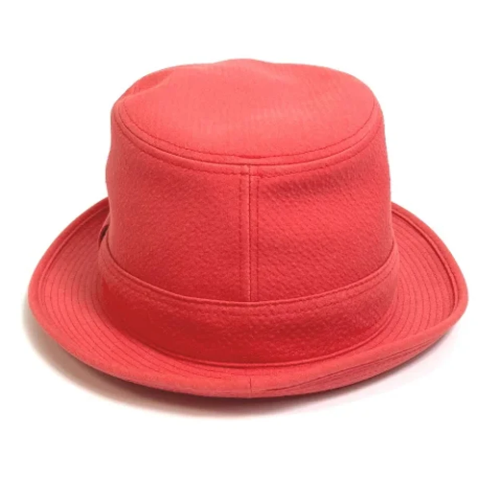 Hermès Vintage Pre-owned Cotton hats Red Dames