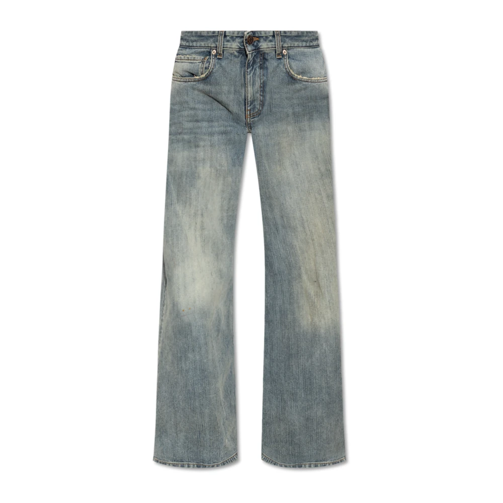 Balenciaga Low-Waist Baggy Jeans Blue Dames
