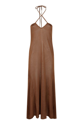 bronze-maxi-dress-halter-neck-ankle