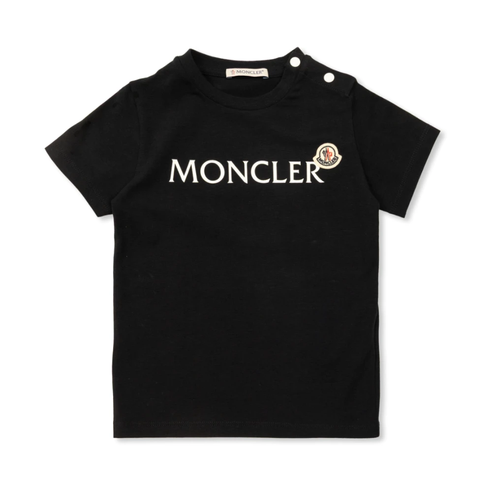Moncler Black Logo T-Shirt - Unisex - Kids Short Sleeve T-Shirts - 3 Y - Kids
