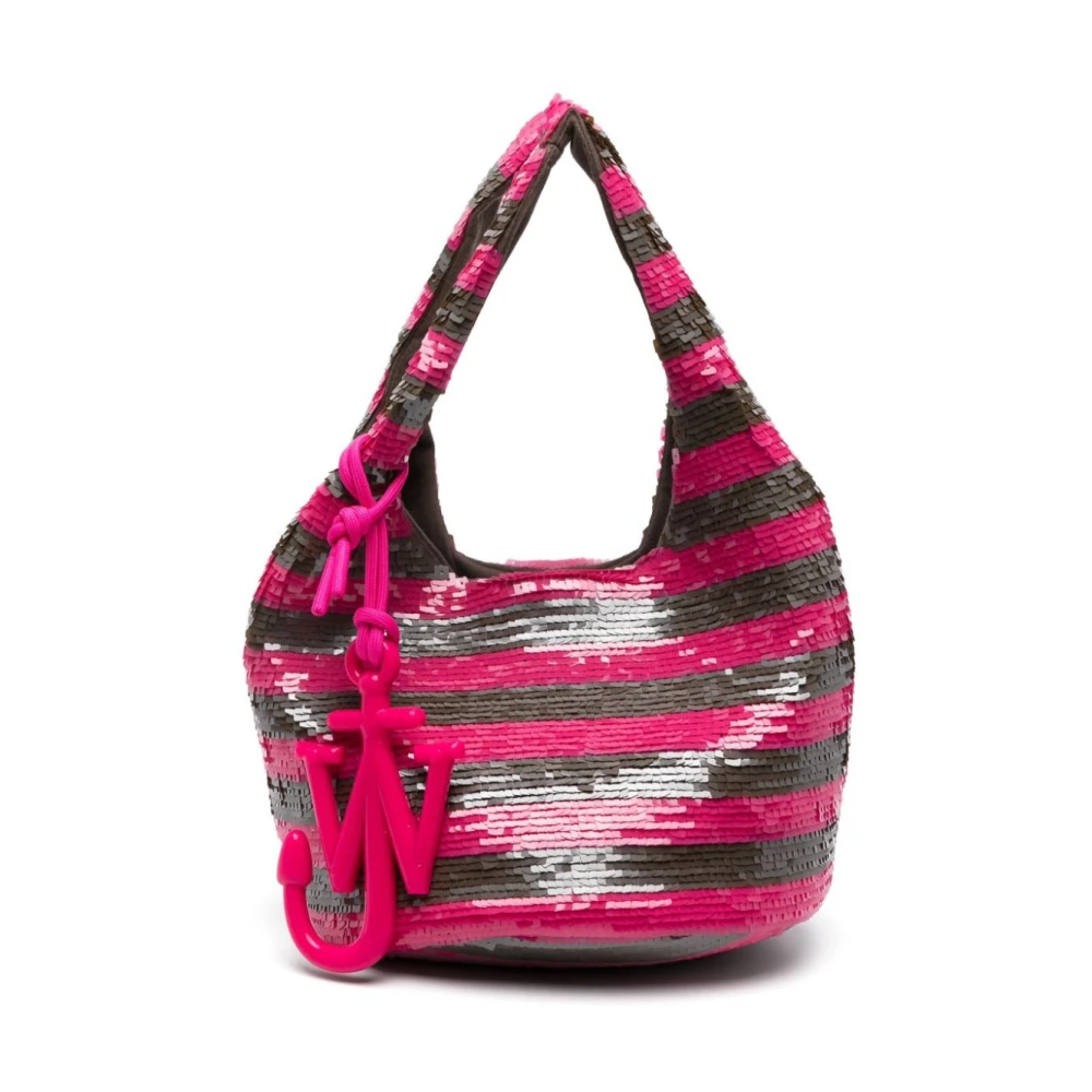 JW Anderson Sequin Shopper Tas Pink Dames