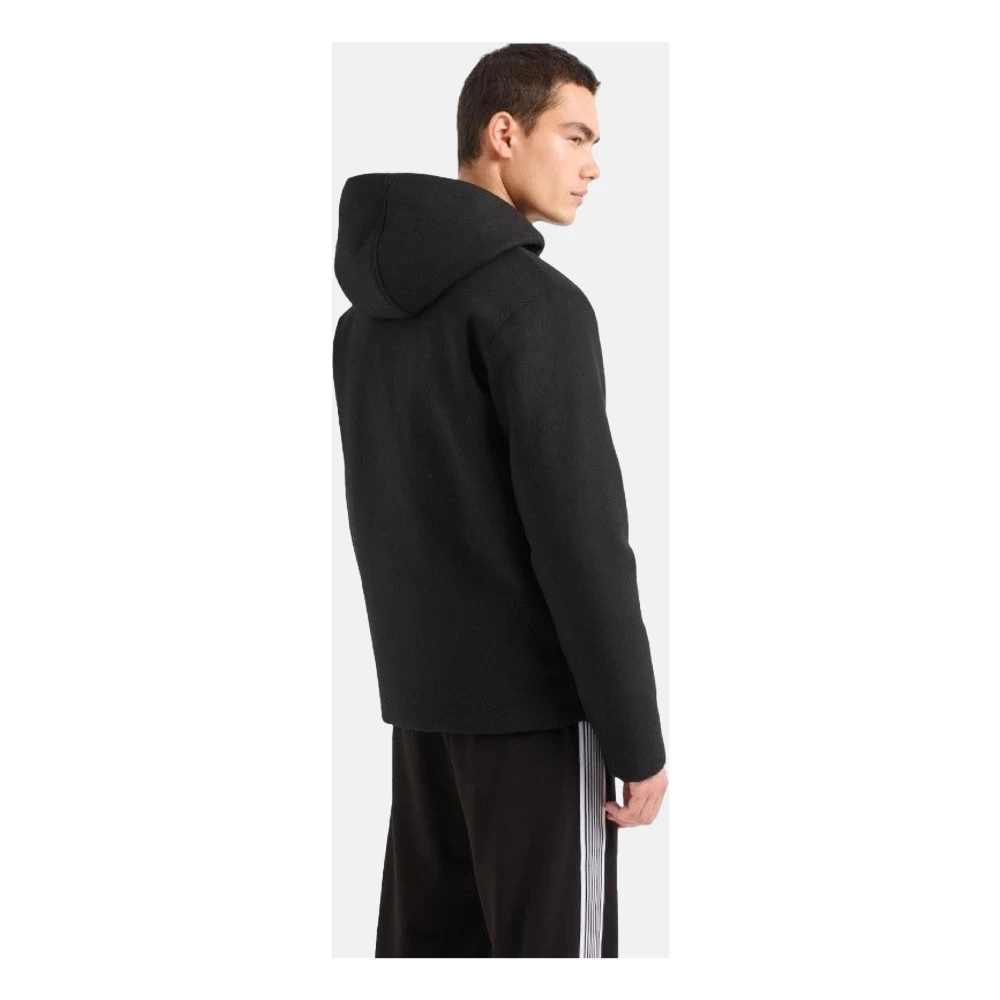 Emporio Armani EA7 Stijlvolle Jas voor Mannen Black Heren