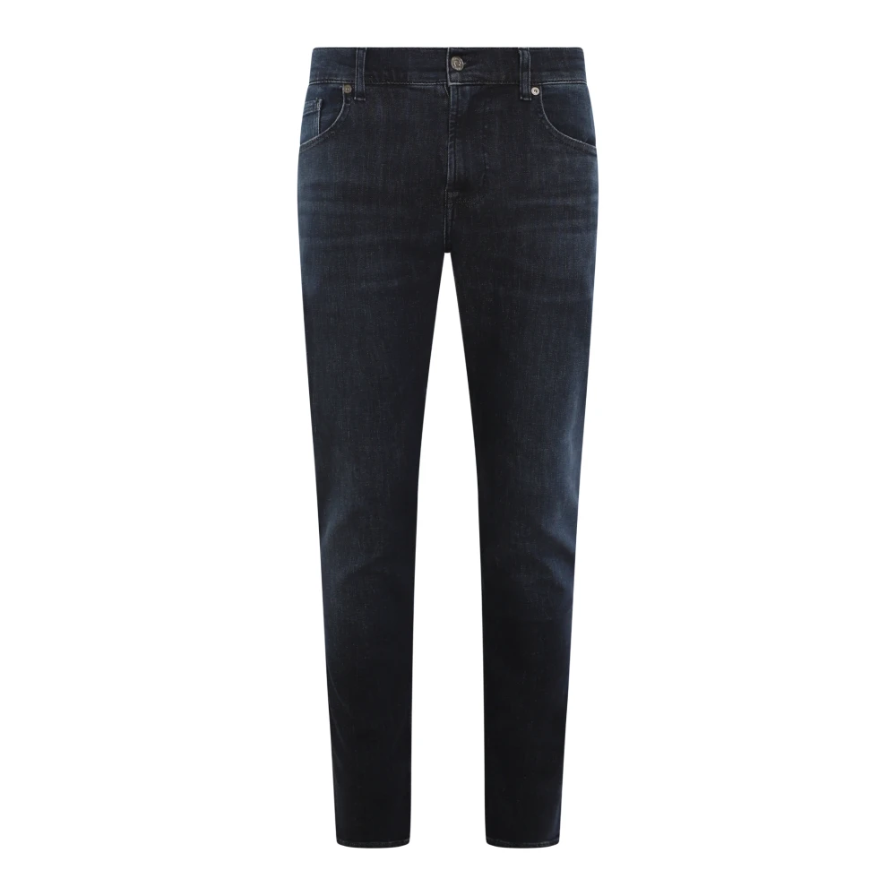 7 For All Mankind Slimmy Tapered Stretch Tek Jeans Blue Heren