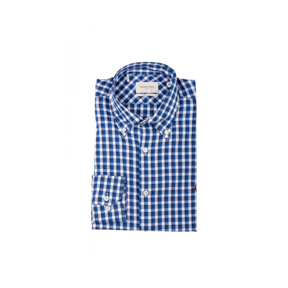 Brooksfield Herenoverhemd Klassieke Stijl Blue Heren