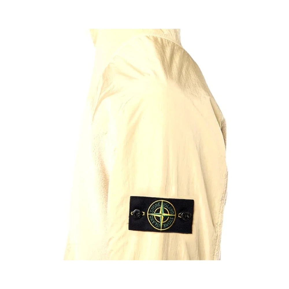 Stone Island Katoen Pile Nylon Sweatshirt Raglan Zak Beige Heren