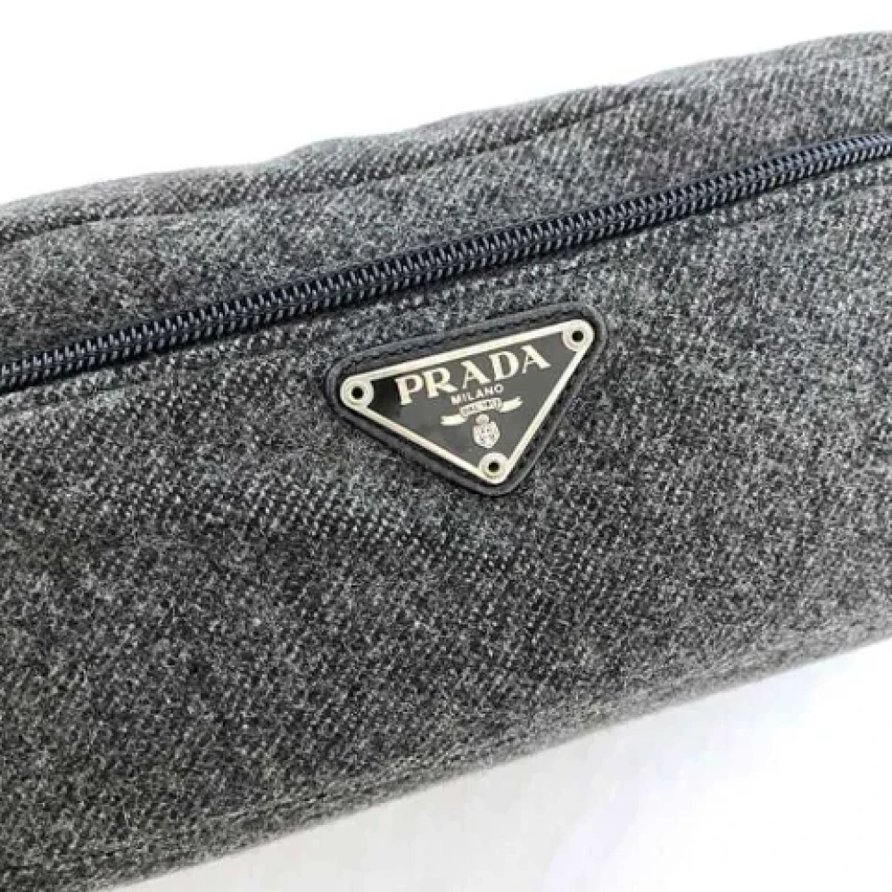Prada Vintage Pre-owned Nylon prada-bags Gray Dames