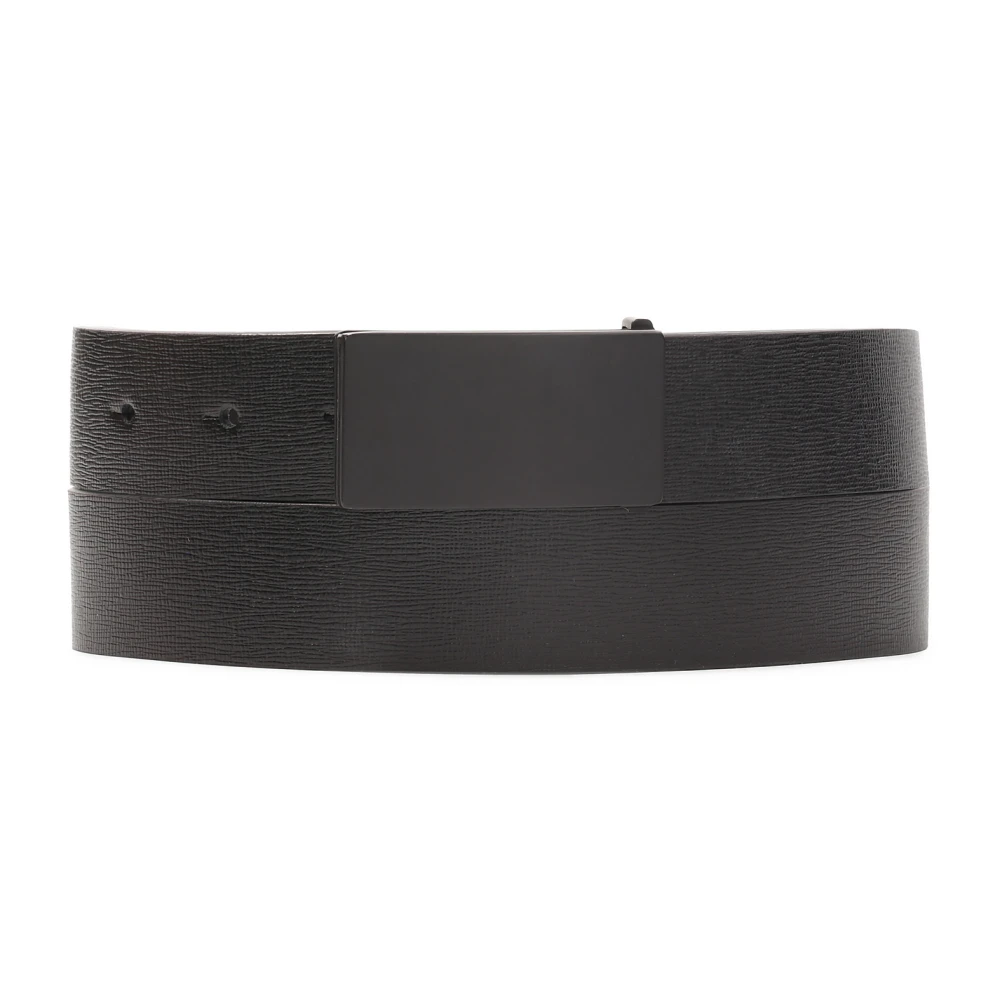 Kazar Zwarte riem met matzwarte gesp Black Dames
