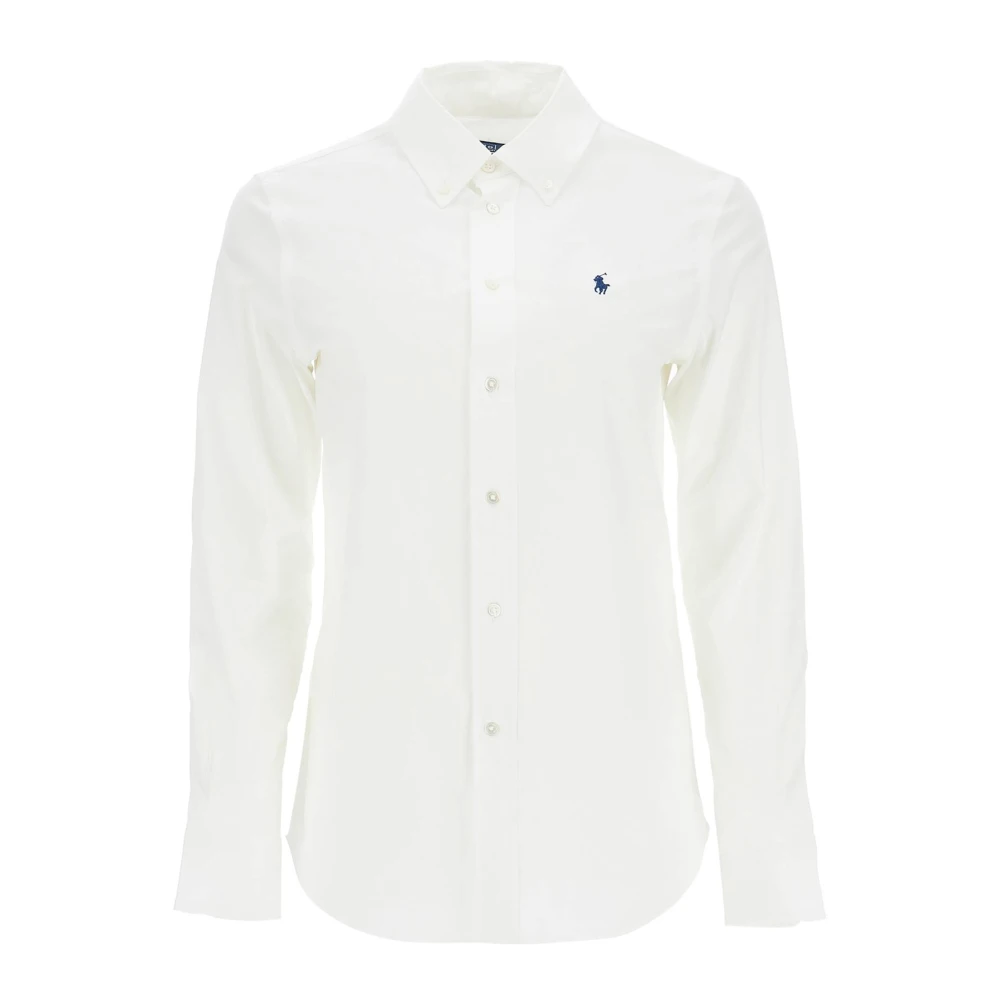 Polo Ralph Lauren Elegante Slim Fit Katoenen Shirt Vrouwen White Dames