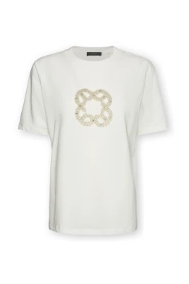 Bomulls-T-shirt med monogrambrodyr