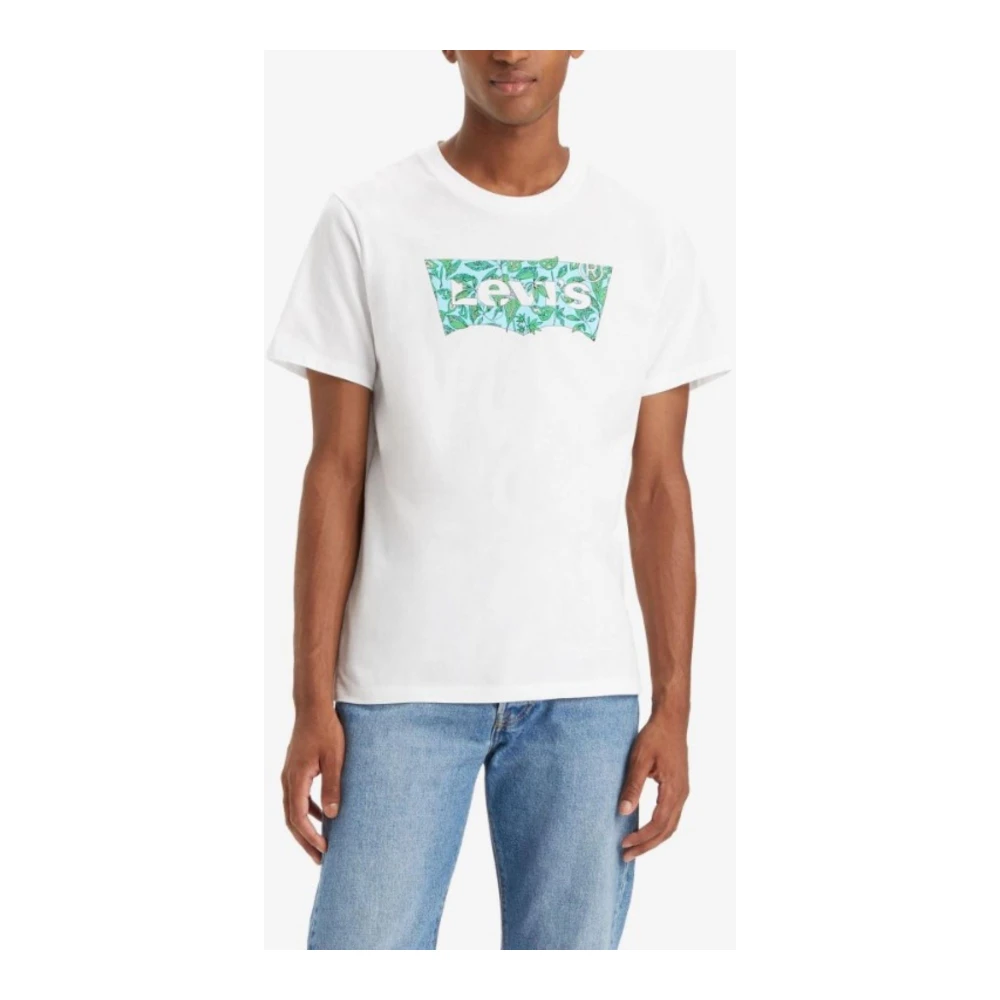 Levi's Grafische Crewneck Tee voor Mannen White Heren