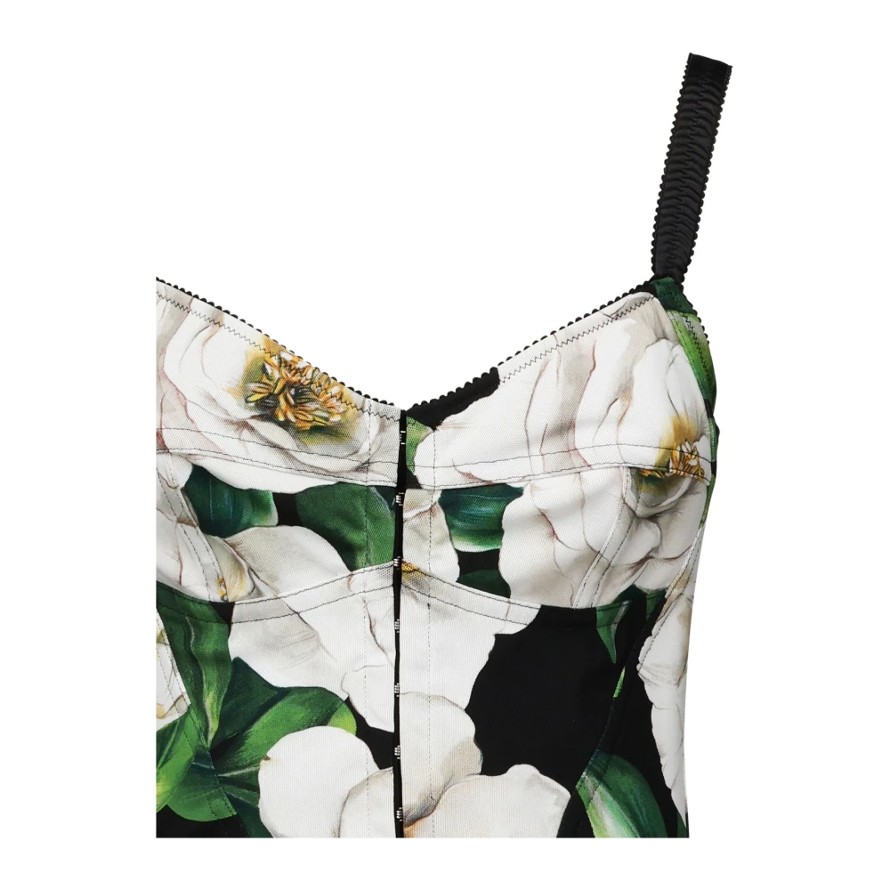 Dolce & Gabbana Multicolor Hartvormig Decolleté Tule Jurk Multicolor Dames