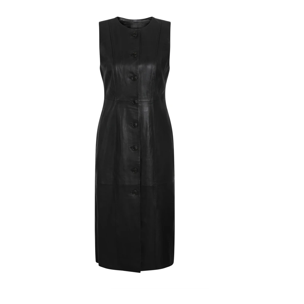 Heartmade Luxe leren jurk in zwart Black Dames