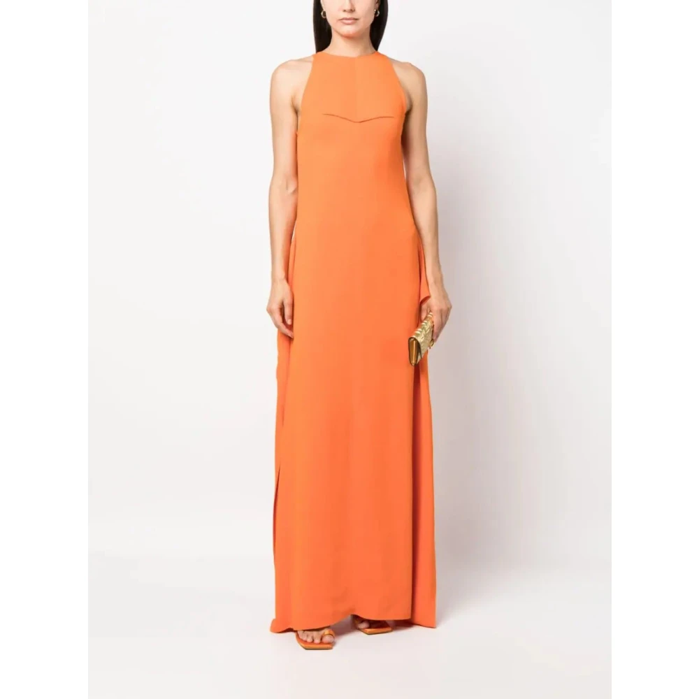 Lanvin Maxijurk met ruches Orange Dames