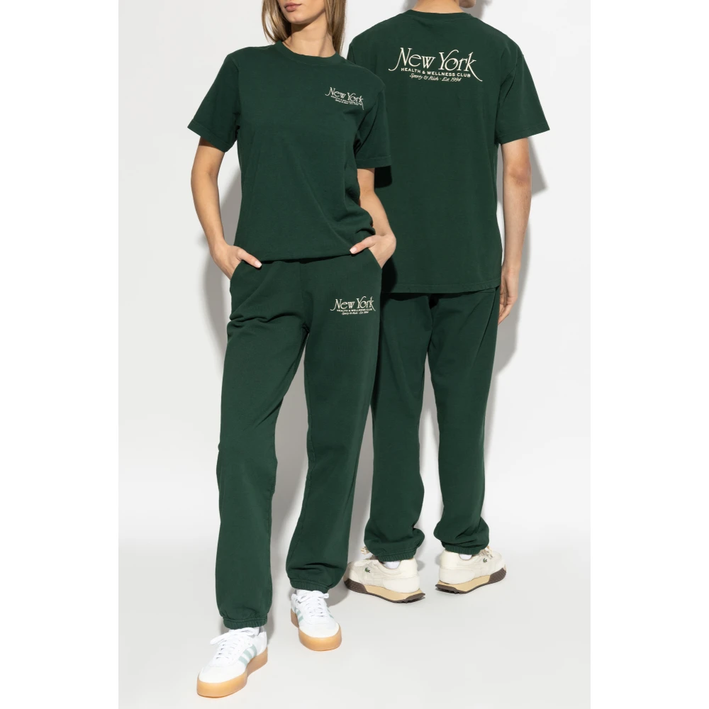 Sporty & Rich T-shirt uit de New York collectie Green Unisex