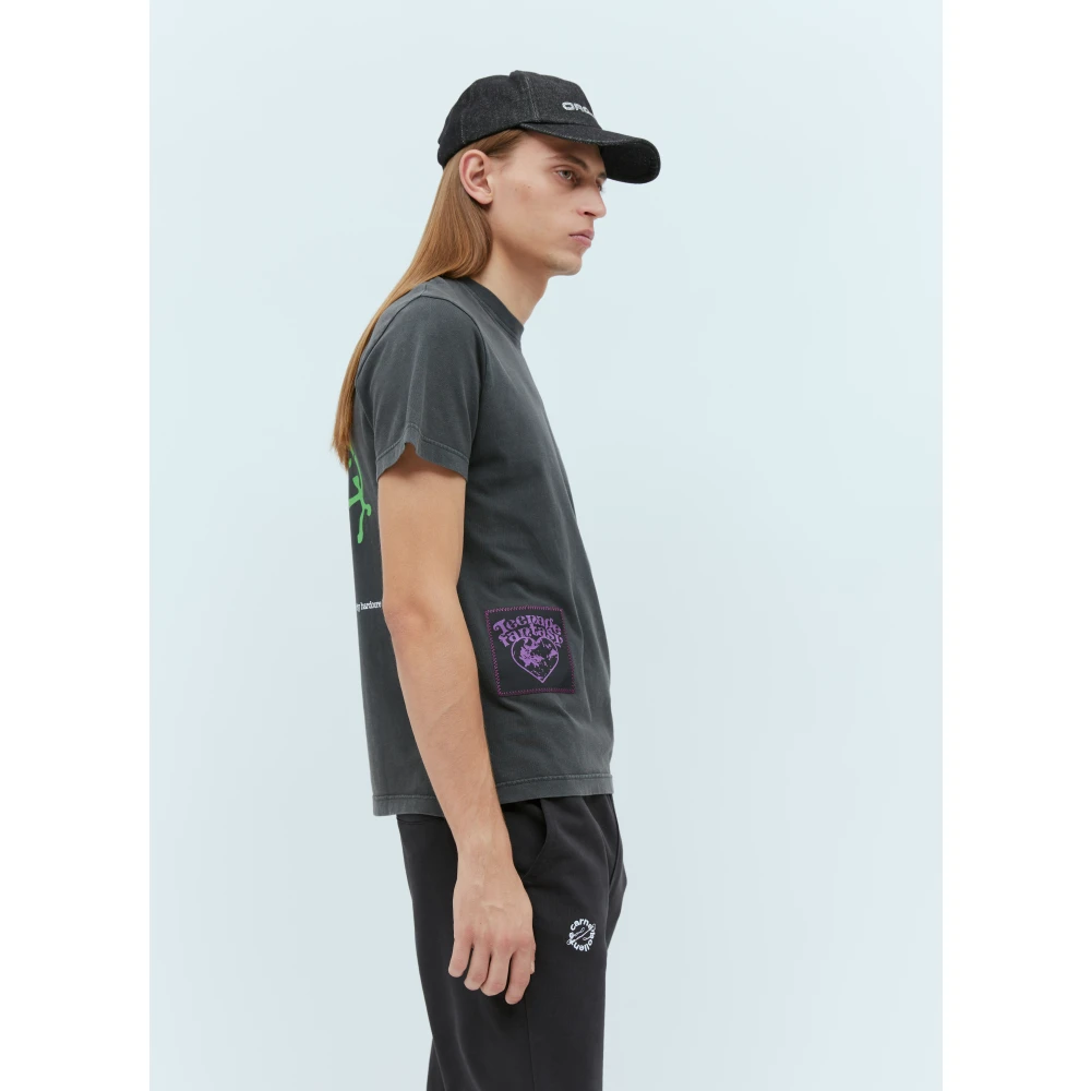 Carne Bollente Earth Beat Grafisch T-shirt Black Heren