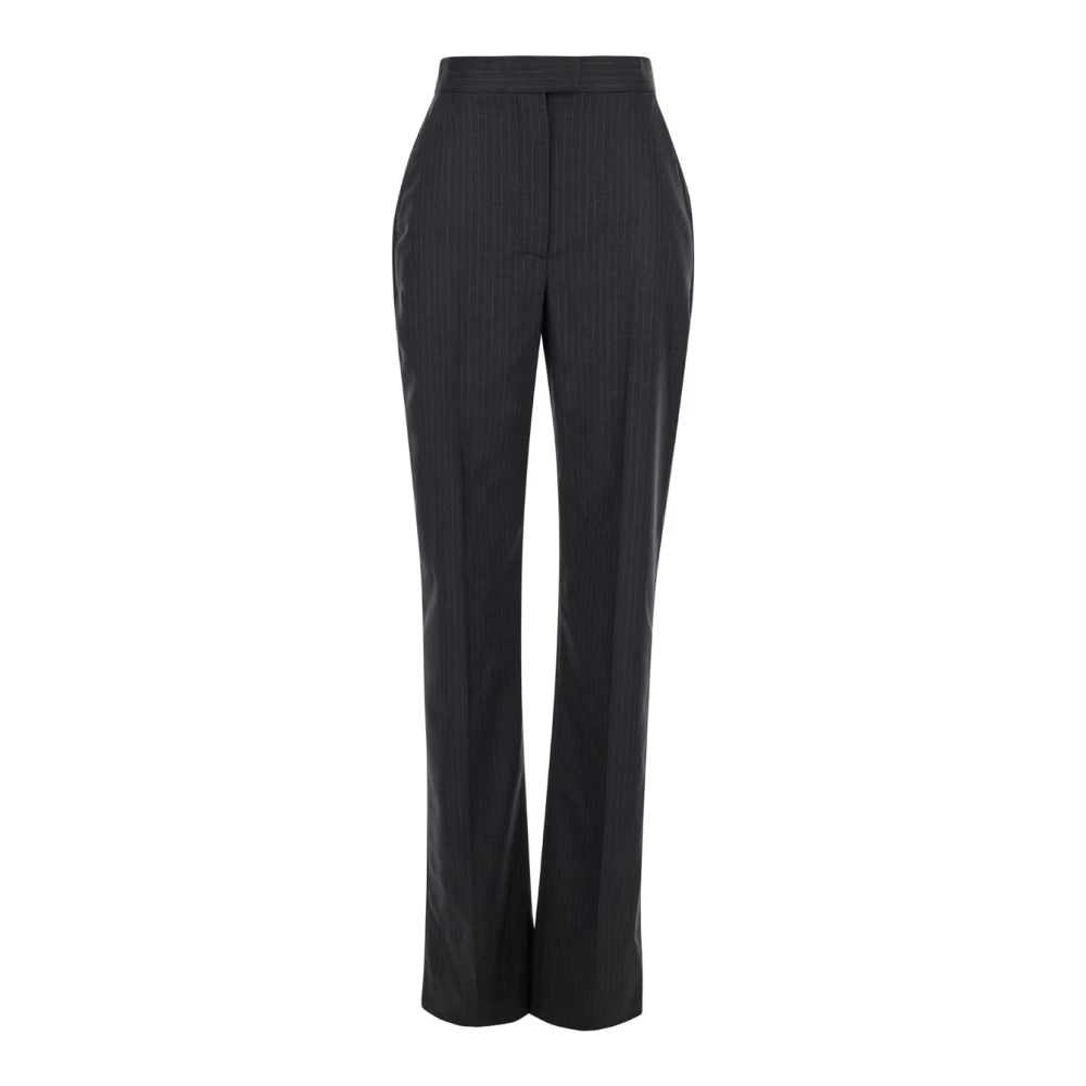 Alexander mcqueen Grijze Pinstripe Wollen Broek Gray Dames