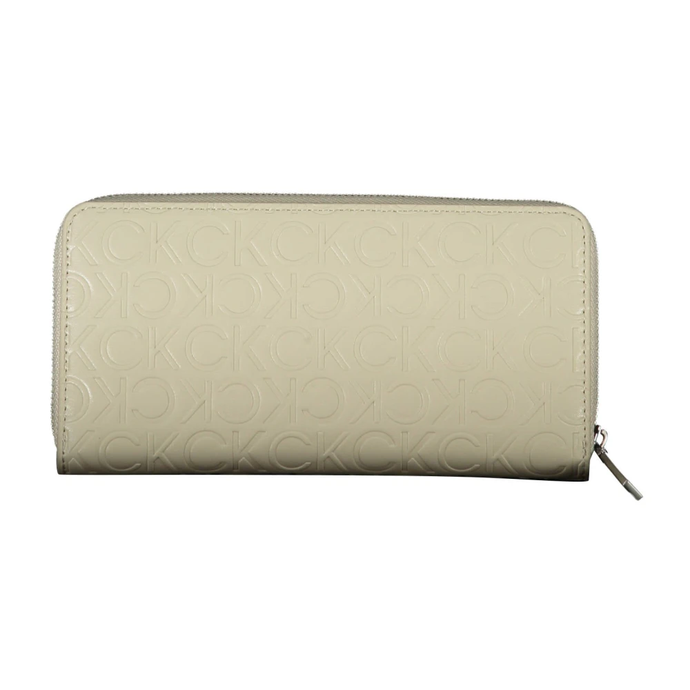 Calvin Klein Damesportemonnee met RFID-blokkering en rits Beige Dames