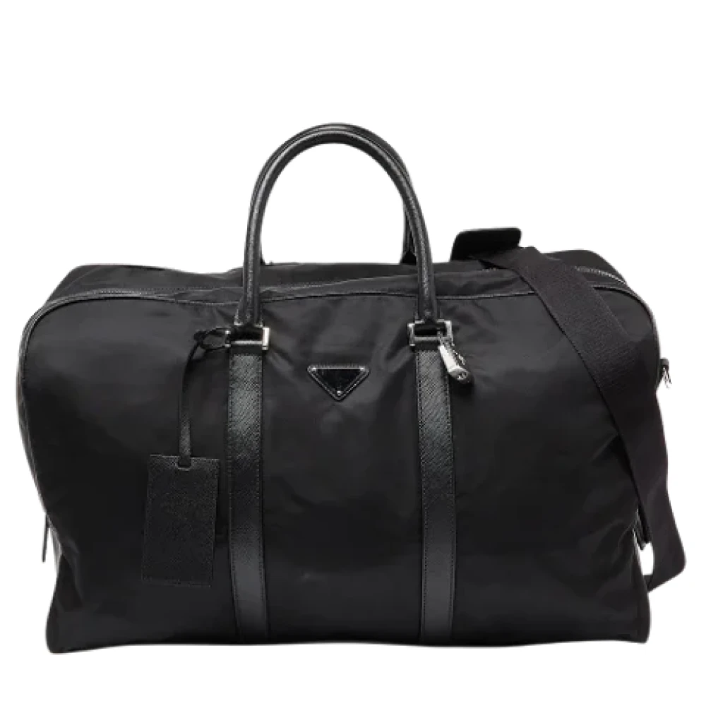 Prada Vintage Pre-owned Leather travel-bags Black Dames