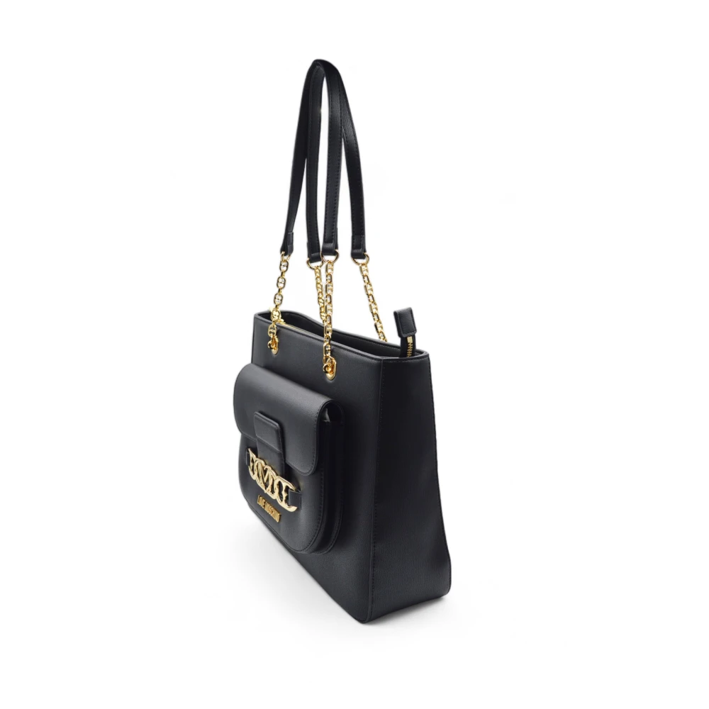Love Moschino Iconische Schoudertas met Ritssluiting Black Dames