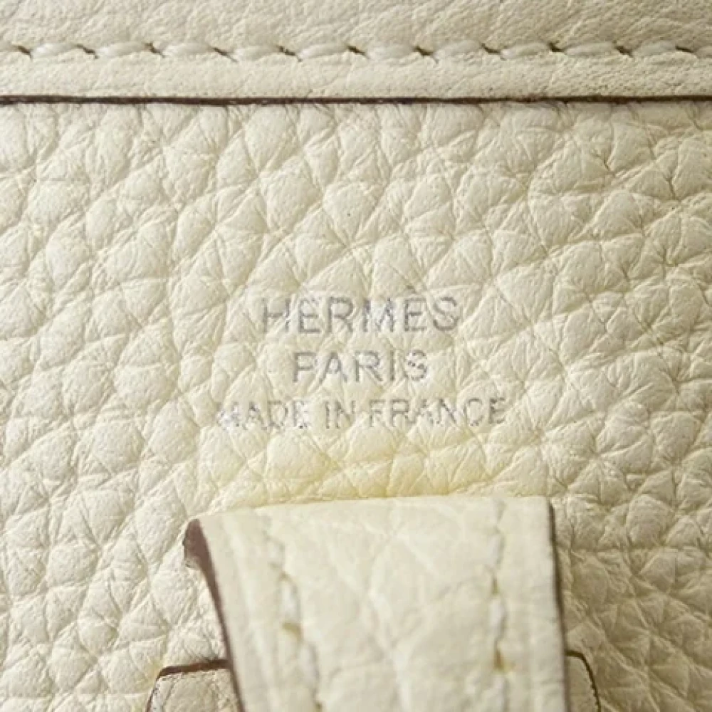 Hermès Vintage Pre-owned Leather shoulder-bags Beige Dames